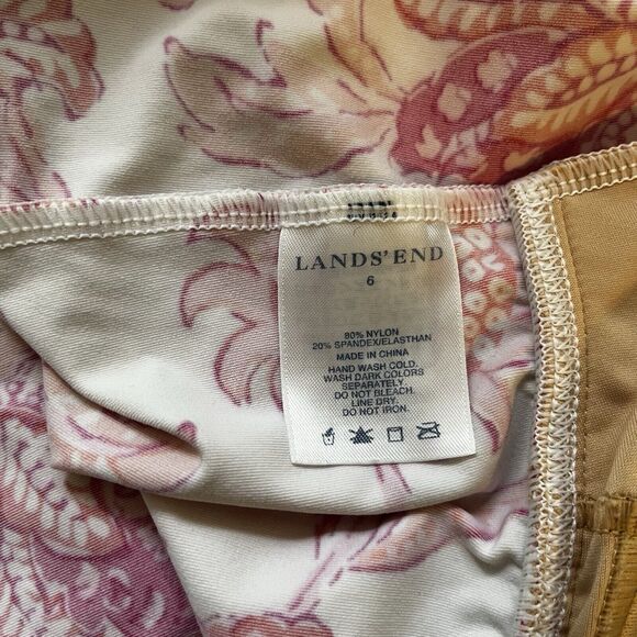 Lands’ End Pink Tropical Paisley Halter Tankini Top Size 6 - Picture 4 of 4